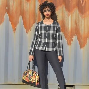 Merona Checkered Jacket sz Medium